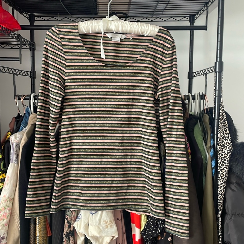 Numph Striped Long Sleeve T-Shirt S